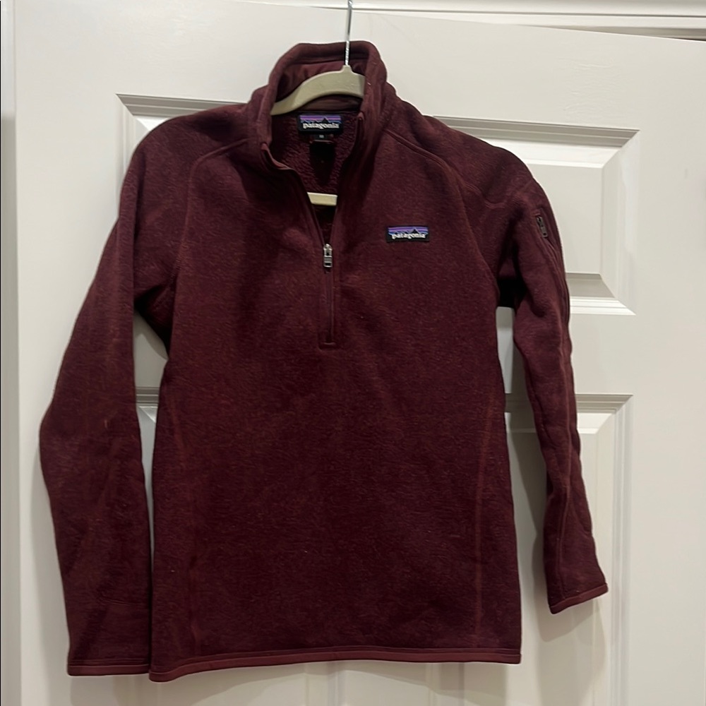 Patagonia Burgundy Quarter-Zip Fleece